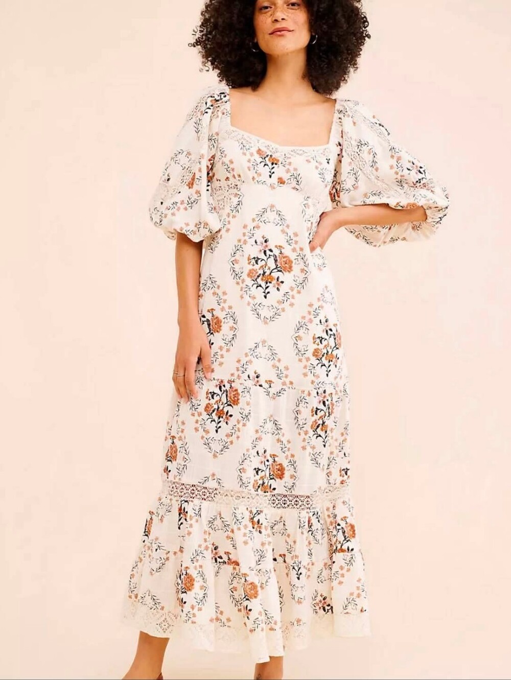 Boho Free People All This Attitude Maxi Dress Sz Xs